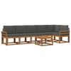 vidaXL Ensemble de canap&eacute;s d'ext&eacute;rieur 7 pcs Naturel et Anthracite