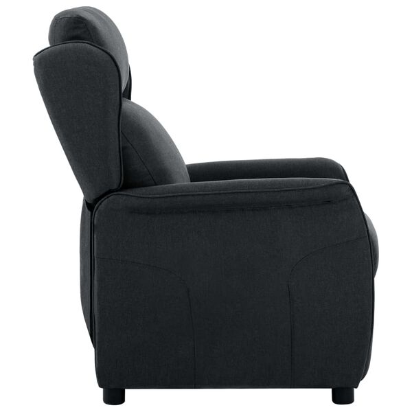 vidaXL Fauteuil inclinable Gris foncé Tissu