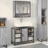 vidaXL Armoire lavabo de salle de bain sonoma gris bois d'ing&eacute;nierie