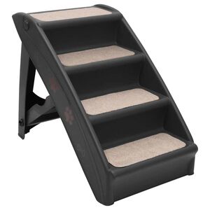 vidaXL Escaliers pliables pour chiens Noir 62x40x49,5 cm