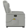 vidaXL Fauteuil inclinable de massage électrique gris nuage tissu