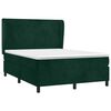 vidaXL Sommier &agrave; lattes de lit et matelas Vert fonc&eacute; 140x190cm Velours