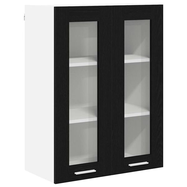 vidaXL Armoire suspendue Ch&ecirc;ne noir 60 x 31 x 80 cm Bois d'ing&eacute;nierie