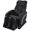 vidaXL Fauteuil de massage Noir Similicuir