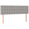 vidaXL Sommier &agrave; lattes de lit avec matelas Gris clair 140x190cm Tissu