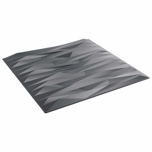 vidaXL Panneaux muraux 12 pc 50 x 50 cm Gris pierre Mousse XPS