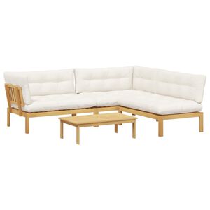 vidaXL 4 Pi&egrave;ce Unit&eacute; du canap&eacute; en palette de jardin