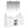 vidaXL Ensemble de mobilier de salle de bain 4 pcs Blanc