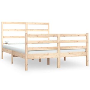 vidaXL Cadre de lit sans matelas bois de pin massif 120x190 cm