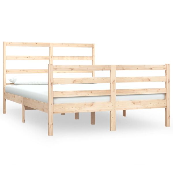 vidaXL Cadre de lit sans matelas bois de pin massif 120x190 cm