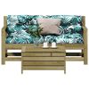 vidaXL Salon de jardin 3 pcs avec coussins bois de pin imprégné