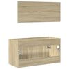 vidaXL Ensemble de meubles de salle de bain 2 pcs ch&ecirc;ne sonoma
