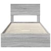 vidaXL Lit de Rangement Gris Sonoma 100 x 200 cm Bois d'ing&eacute;nierie