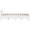 vidaXL Cadre de lit sans matelas blanc 140x190 cm bois de pin massif