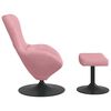 vidaXL Chaise Œuf avec Pouf Rose 63 x 73 x 90 cm Velours