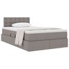 vidaXL Lit avec rangement et matelas avec matelas Taupe 120 x 190 cm
