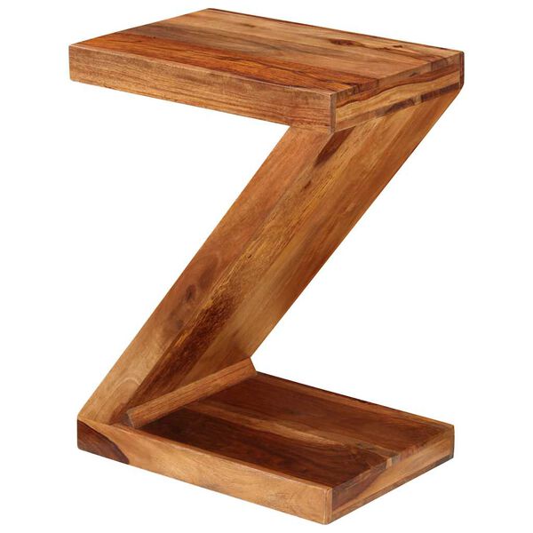 vidaXL Table d'appoint Forme de Z Bois massif