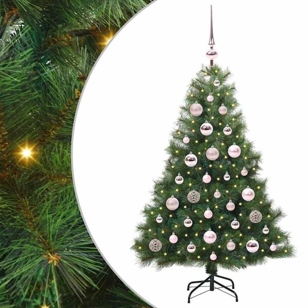 vidaXL Sapin de No&euml;l artificiel avec 150 LED Vert 120 cm PE et PVC