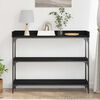 vidaXL Table Console avec étagère Chêne noir 100 x 30 x 80 cm