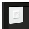 vidaXL Miroirs muraux 2 pcs noir 80x60 cm m&eacute;tal