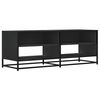 vidaXL Meuble TV noir 120,5x40x46 cm bois d'ing&eacute;nierie et m&eacute;tal
