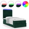 vidaXL Cadre de lit ottoman avec matelas vert fonc&eacute; 90x190 cm velours