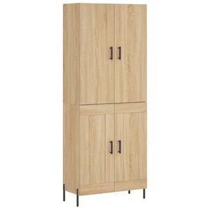 vidaXL Buffet haut Ch&ecirc;ne sonoma 69,5x34x180 cm Bois d'ing&eacute;nierie