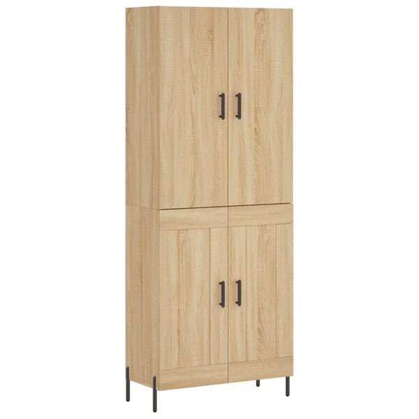 vidaXL Buffet haut Ch&ecirc;ne sonoma 69,5x34x180 cm Bois d'ing&eacute;nierie