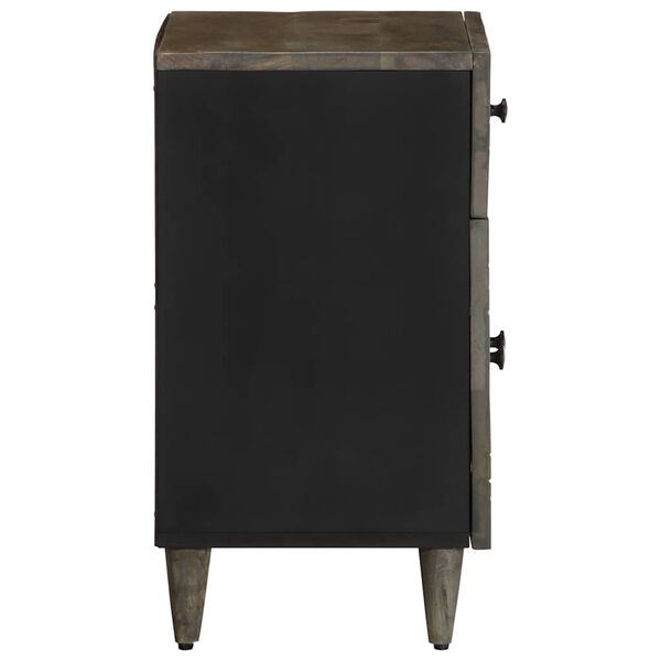 vidaXL Table de chevet gris clair 50x33x60 cm bois de manguier massif