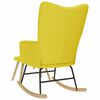 vidaXL Chaise &agrave; bascule avec repose-pied jaune clair tissu