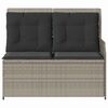 vidaXL Banc de jardin avec coussin Gris clair Poly rotin