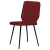 vidaXL Chaises &agrave; manger lot de 4 rouge bordeaux tissu
