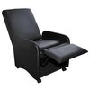 vidaXL Fauteuil pliable noir similicuir