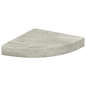 vidaXL &Eacute;tag&egrave;re d'angle murale Gris b&eacute;ton 25x25x3,8 cm MDF