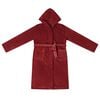 vidaXL Peignoir avec capuche Rouge Bordeaux xxl Flanelle