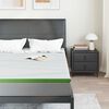 vidaXL Surmatelas Blanc et vert 140 x 200 cm Tissu Jacquard