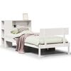 vidaXL Lit biblioth&egrave;que sans matelas blanc 75x190cm bois de pin massif
