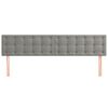 vidaXL T&ecirc;tes de lit Gris clair 160x5x78/88 cm Velours