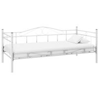 vidaXL Cadre de lit de repos blanc métal 90x200 cm