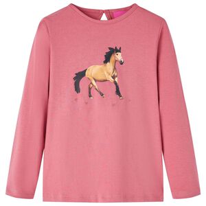 T-shirt enfants &agrave; manches longues rose vieux 116