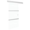 vidaXL Porte coulissante verre ESG et aluminium 102,5x212 cm argent&eacute;