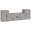 vidaXL Ensemble de meubles TV 3 pcs Sonoma gris Bois d'ing&eacute;nierie