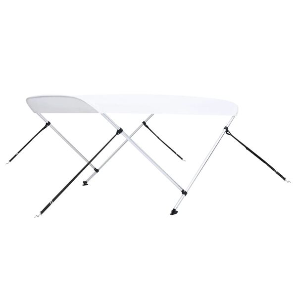 vidaXL Auvent bimini &agrave; 2 arceaux Blanc 180x150x110 cm