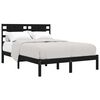 vidaXL Cadre de lit sans matelas noir 200x200 cm bois massif de pin