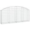 vidaXL Panier de gabions arqué 200x30x80/100 cm Fer galvanisé