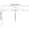 vidaXL Parasol de jardin avec m&acirc;t en bois taupe 400x273 cm