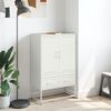 vidaXL Buffet haut blanc 68x39x111,5 cm acier