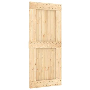 vidaXL Porte coulissante NARVIK 90 x 210 cm (213,5 cm) Naturel et noir