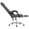 vidaXL Fauteuil de massage inclinable de bureau Gris Similicuir