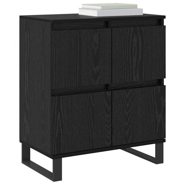 vidaXL Buffet 3 pcs Ch&ecirc;ne noir 60 x 35 x 70 cm